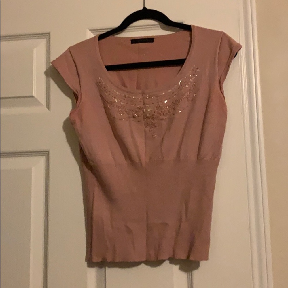 Blush Pink Ornate Blouse